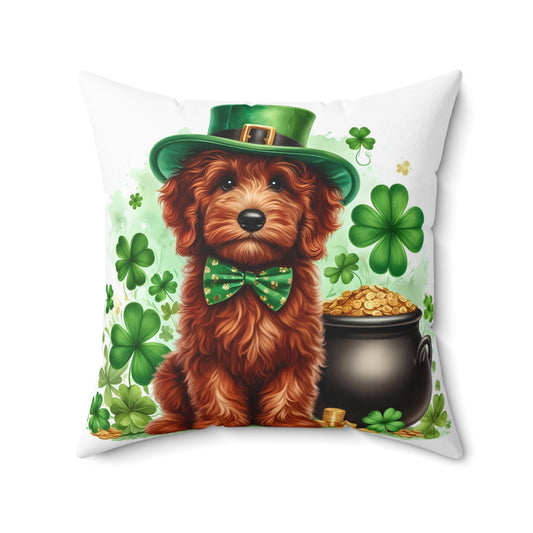St. Patrick's Day Doodle - Spun Polyester Square Pillow