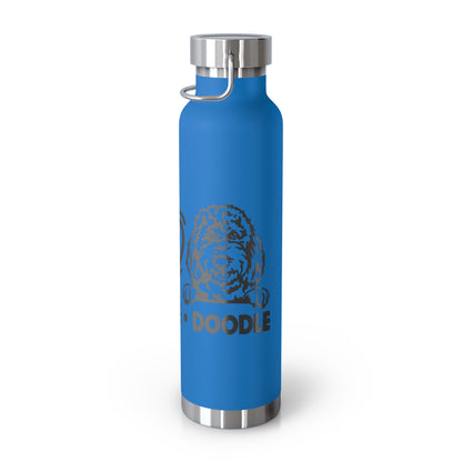 Peace Love Doodle Copper Vacuum Insulated Bottle, 22oz