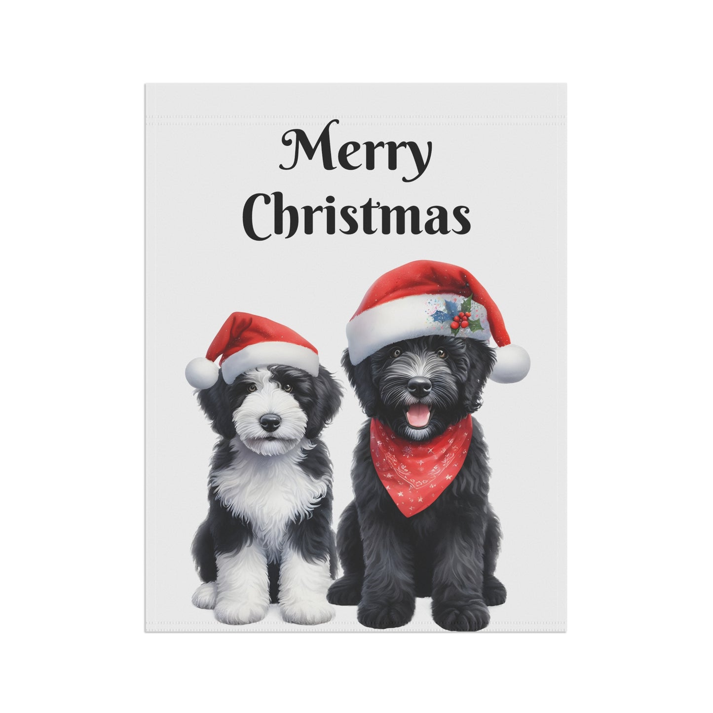 Merry Christmas Doodles Garden & House Banner