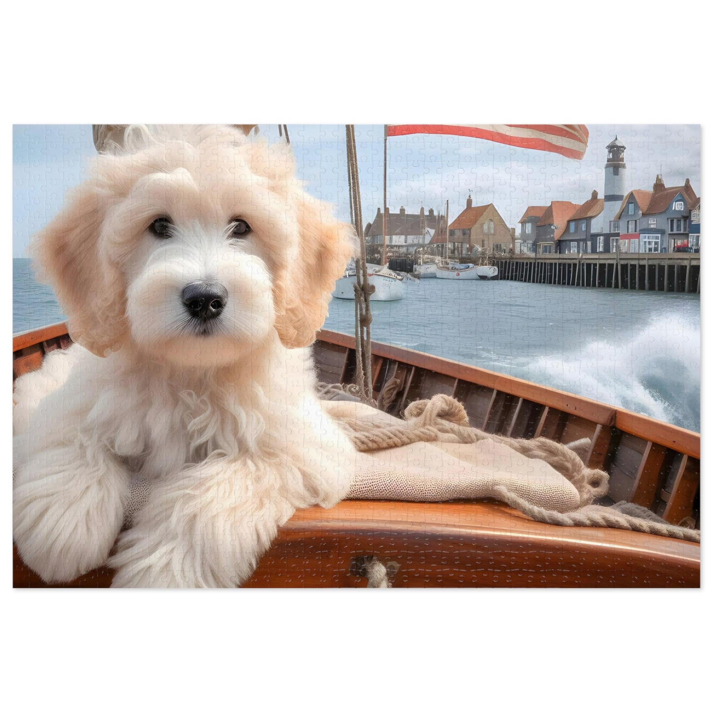 Doodle on Sailboat Jigsaw Puzzle (500,1000-Piece)