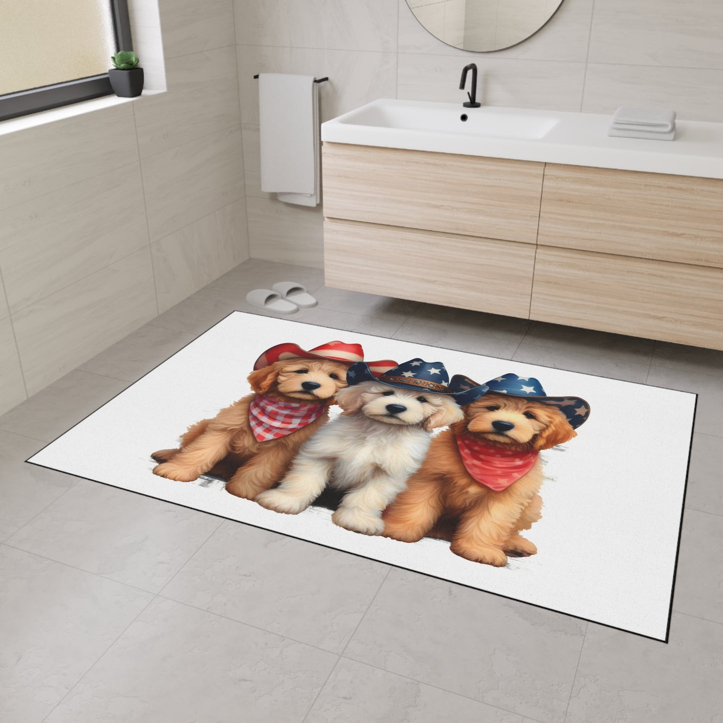 Patriotic Doodles Heavy Duty Floor Mat