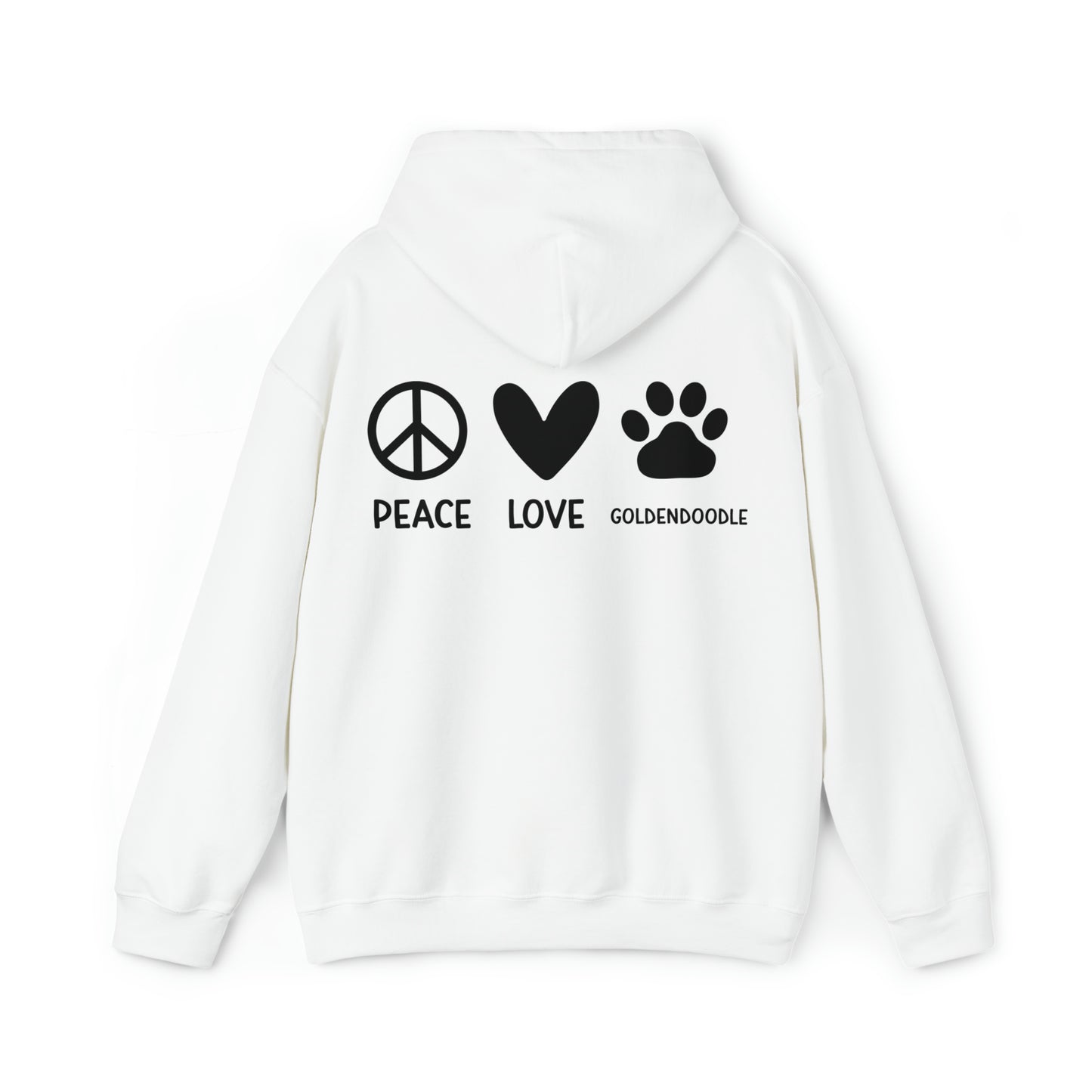 Peace Love Goldendoodle Gildan Unisex Heavy Blend™ Hooded Sweatshirt