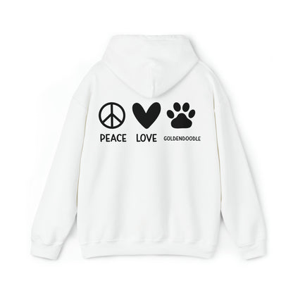 Peace Love Goldendoodle Gildan Unisex Heavy Blend™ Hooded Sweatshirt