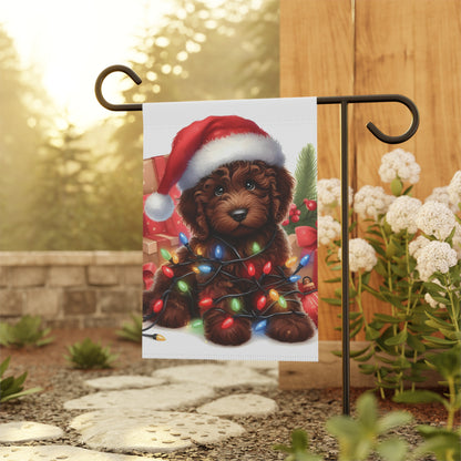 Chocolate Brown Doodle Garden & House Banner