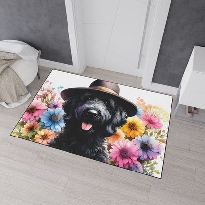 Black Doodle Heavy Duty Floor Mat