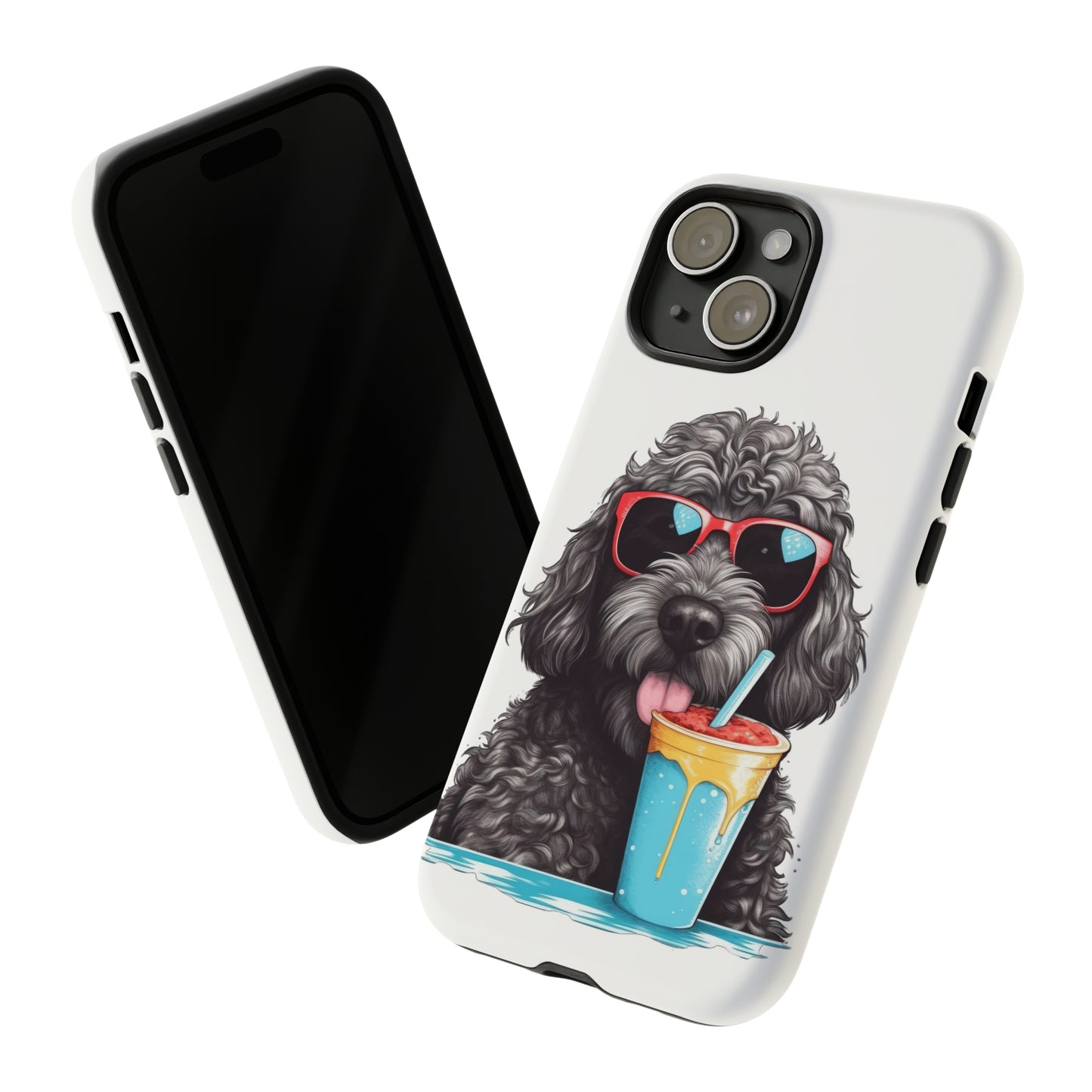 Black Doodle Tough Cases iPhone 15