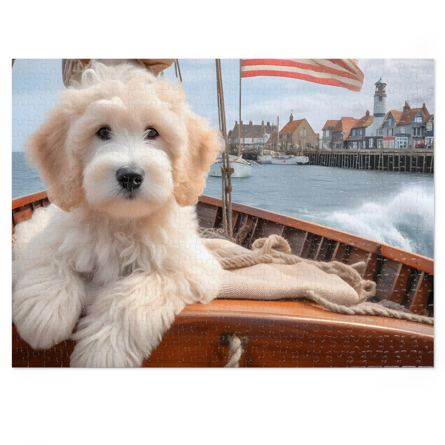 Doodle on Sailboat Jigsaw Puzzle (500,1000-Piece)