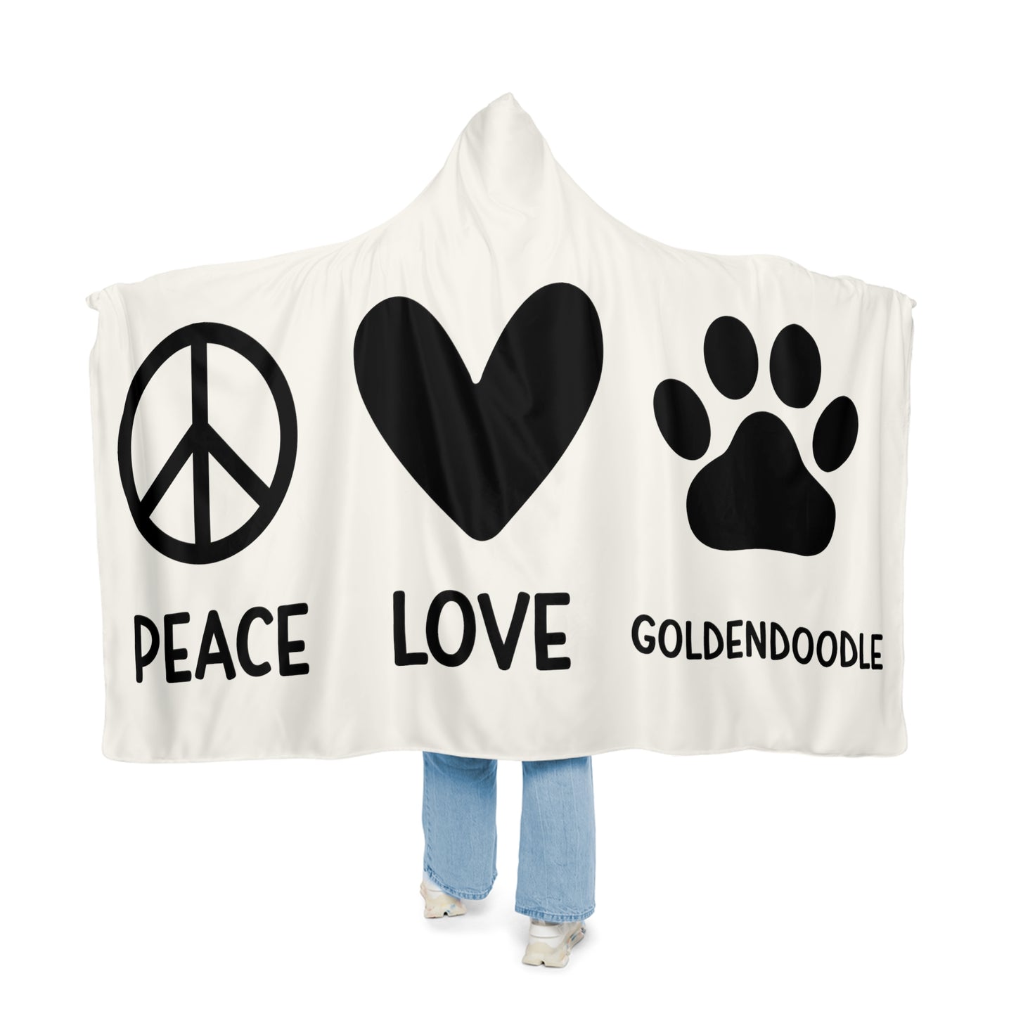 Peace Love Goldendoodle Snuggle Blanket