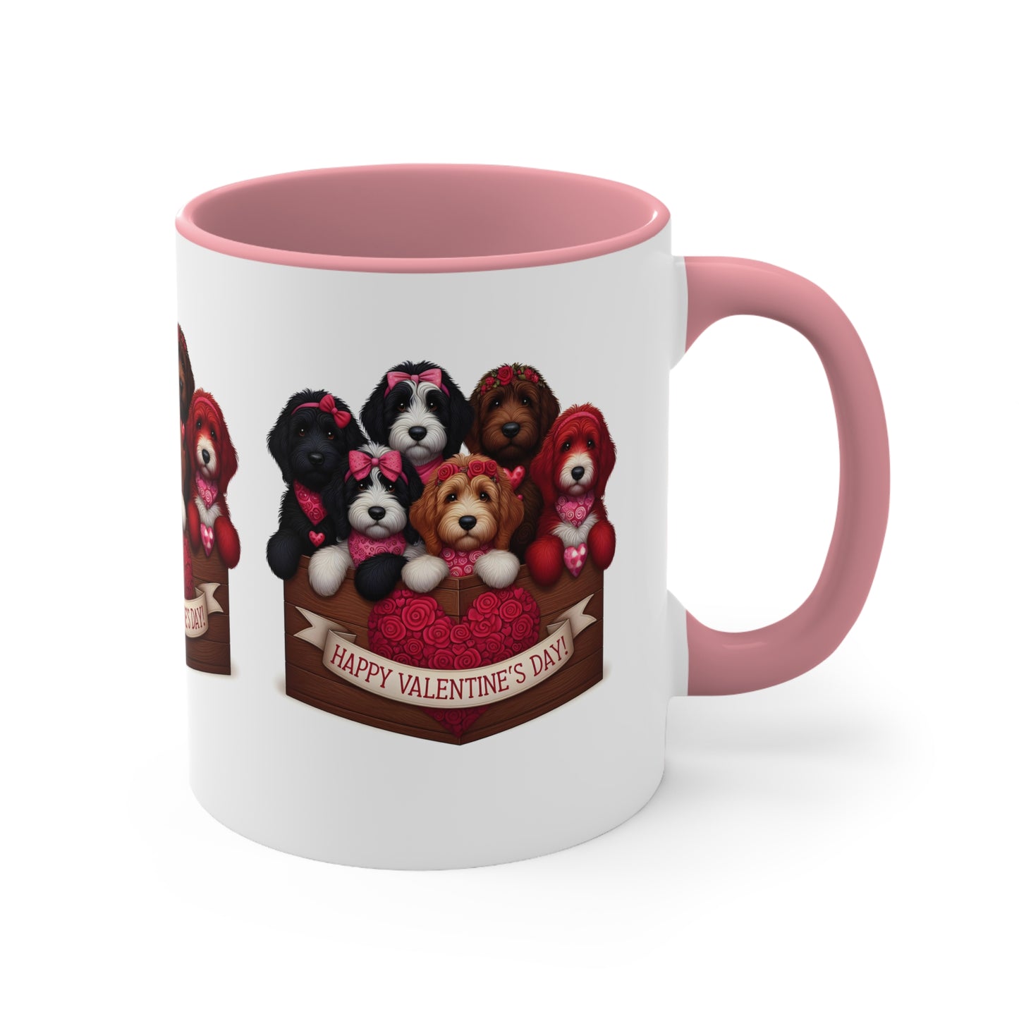 Happy Doodles Valentine's Day - Accent Coffee Mug, 11oz