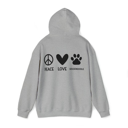 Peace Love Goldendoodle Gildan Unisex Heavy Blend™ Hooded Sweatshirt