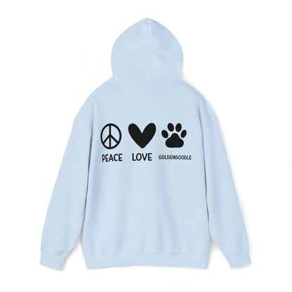 Peace Love Goldendoodle Gildan Unisex Heavy Blend™ Hooded Sweatshirt