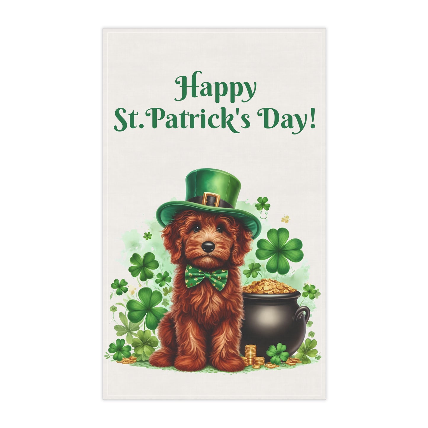 Happy Doodle St. Patrick's Day - Kitchen Tea Towel