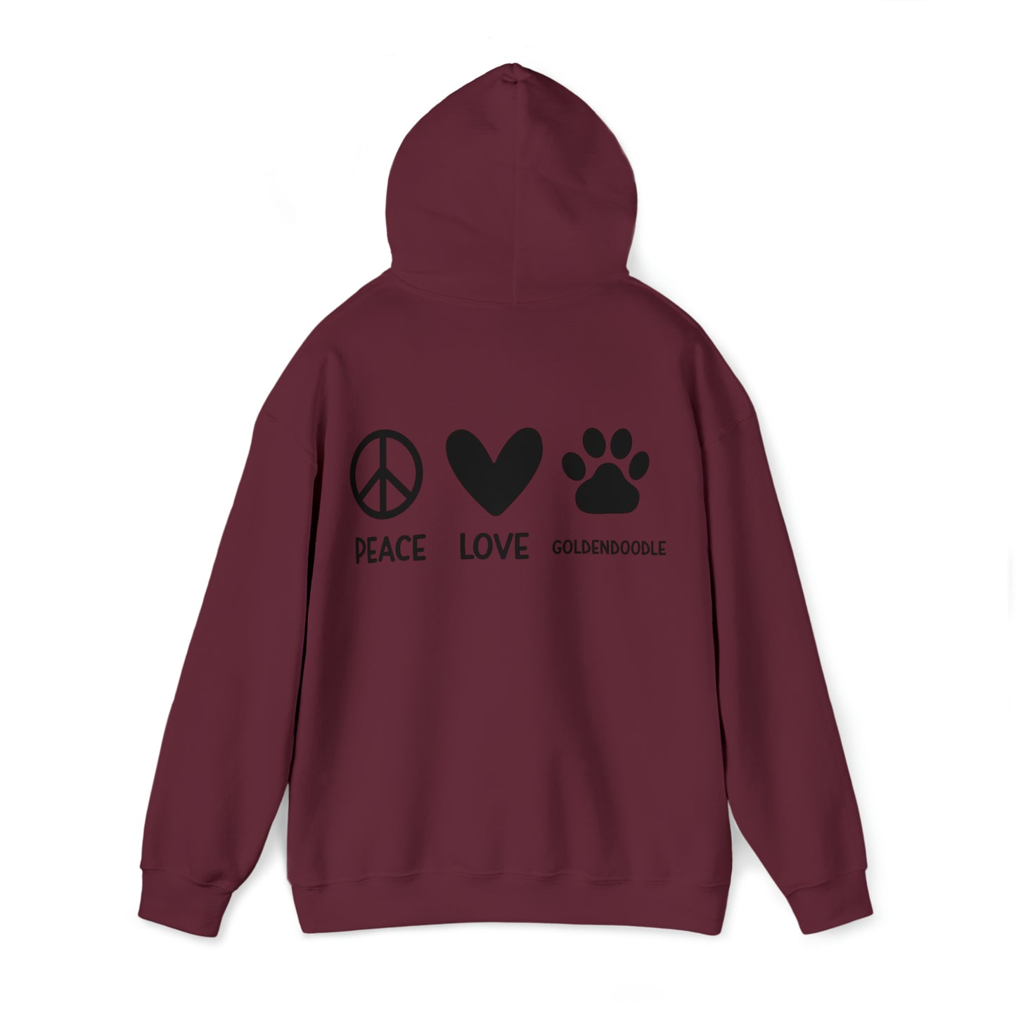 Peace Love Goldendoodle Gildan Unisex Heavy Blend™ Hooded Sweatshirt