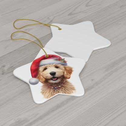 Doodle Puppy Ceramic Ornament, 4 Shapes