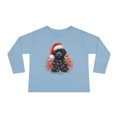 Christmas Black Doodle - Toddler Long Sleeve T Shirt