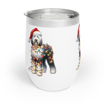 Sheepadoodle Christmas Chill Wine Tumbler