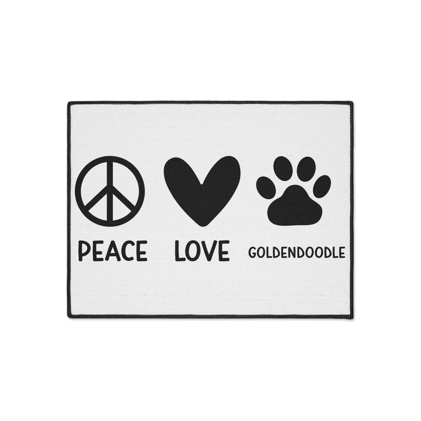 Peace Love Goldendoodle Heavy Duty Floor Mat