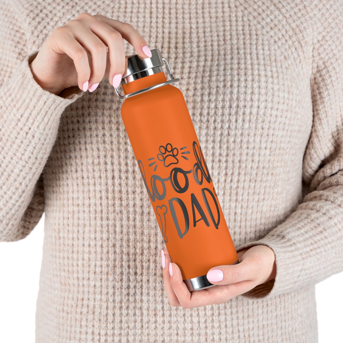 Doodle Dad Copper Vacuum Insulated Bottle, 22oz