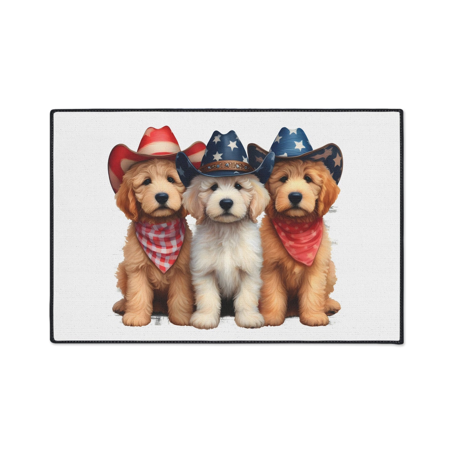 Patriotic Doodles Heavy Duty Floor Mat