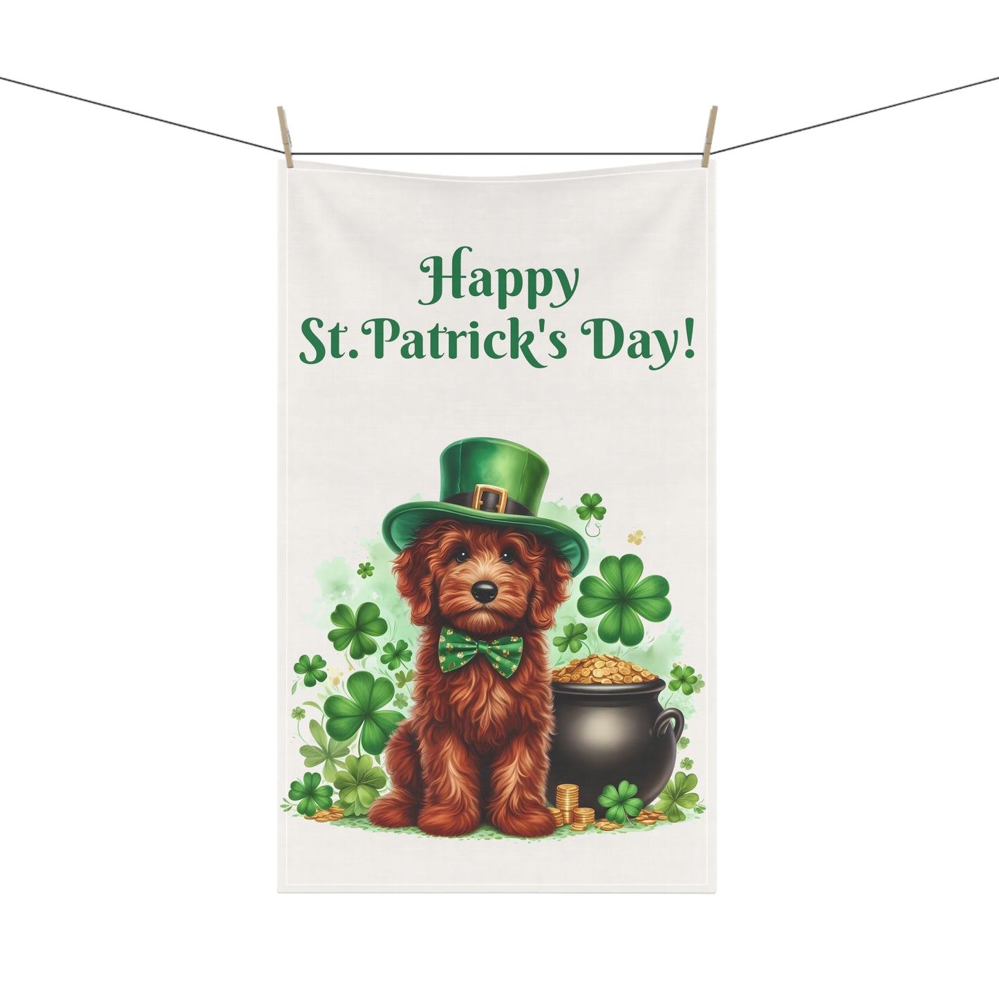 Happy Doodle St. Patrick's Day - Kitchen Tea Towel