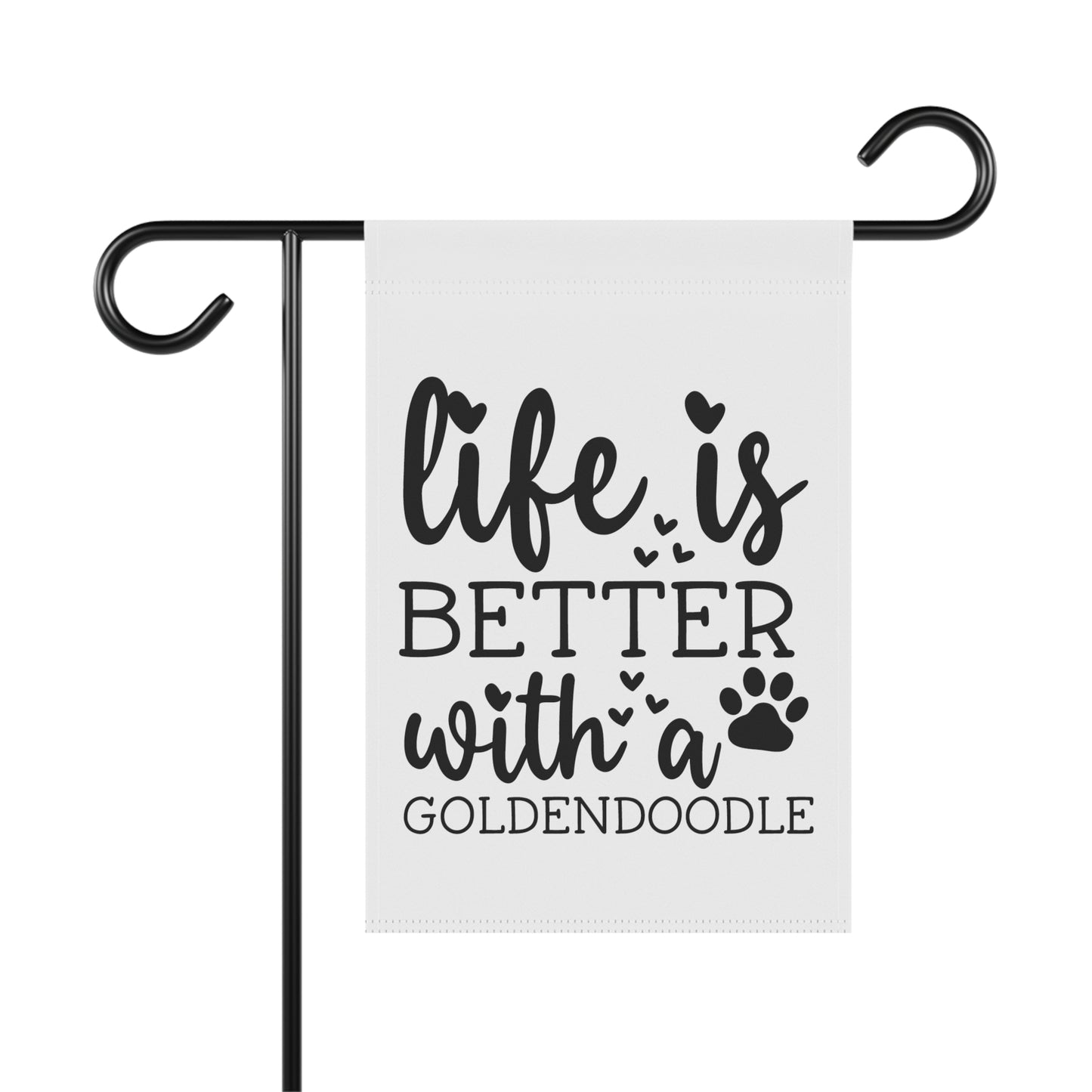 Life is Better Goldendoodle Garden & House Banner