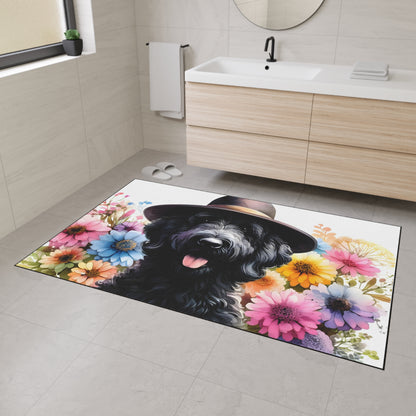 Black Doodle Heavy Duty Floor Mat