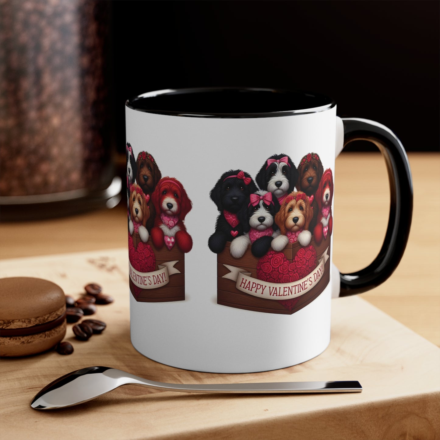 Happy Doodles Valentine's Day - Accent Coffee Mug, 11oz