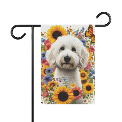 White Doodle Garden & House Banner