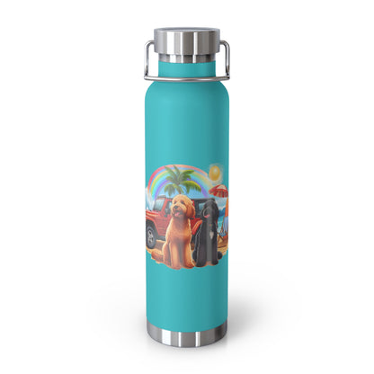 Jeep Beach Doodle Copper Vacuum Insulated Bottle, 22oz