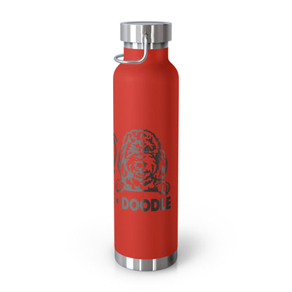 Peace Love Doodle Copper Vacuum Insulated Bottle, 22oz