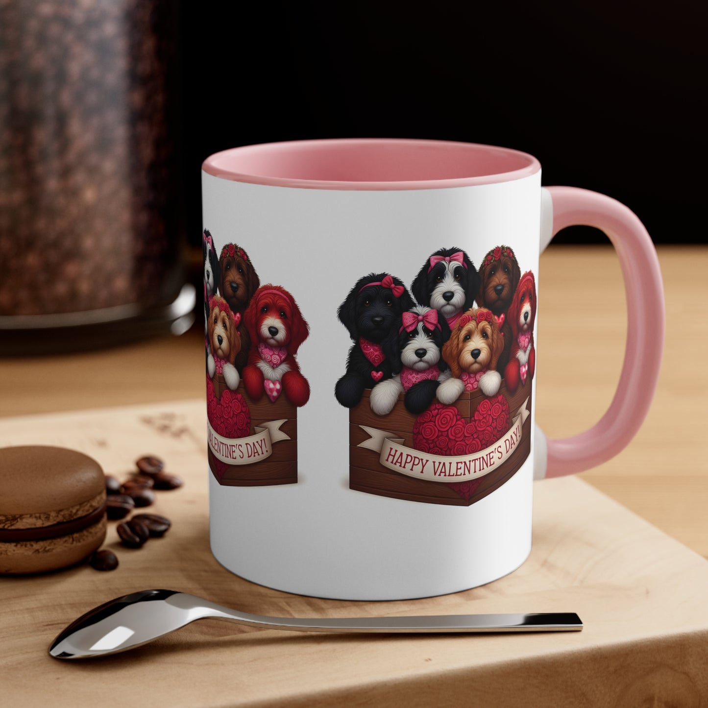 Happy Doodles Valentine's Day - Accent Coffee Mug, 11oz