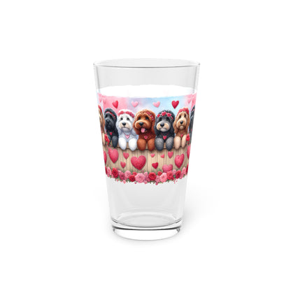 Valentine Doodles - Pint Glass, 16oz