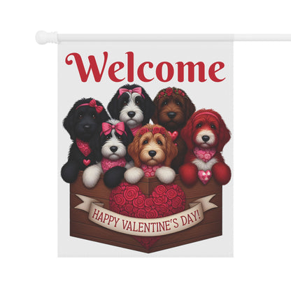 Happy Doodles Valentine's Day - Garden & House Banner