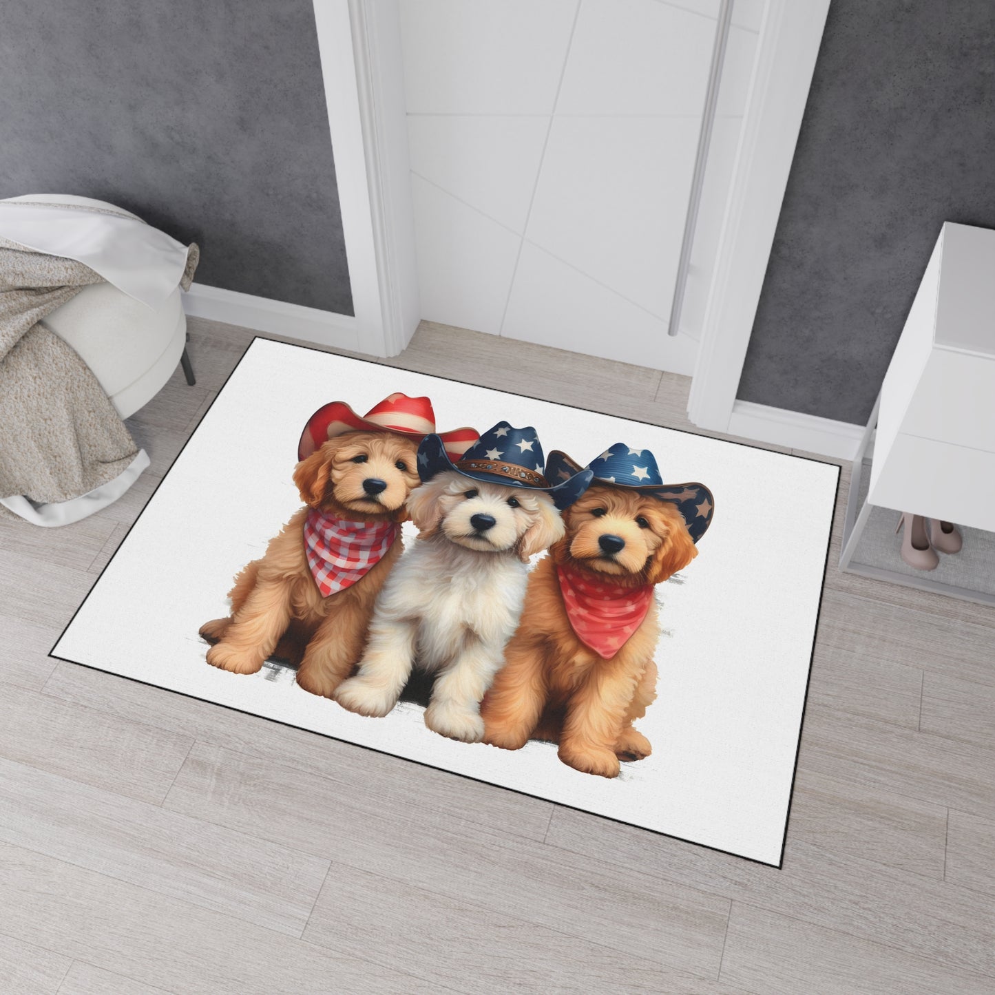 Patriotic Doodles Heavy Duty Floor Mat