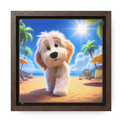 Cute Doodle Cartoon Inspired - Wooden Gallery Canvas Picture - Square Frame - Nice!