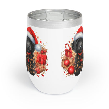 Christmas Black Doodle - Chill Wine Tumbler