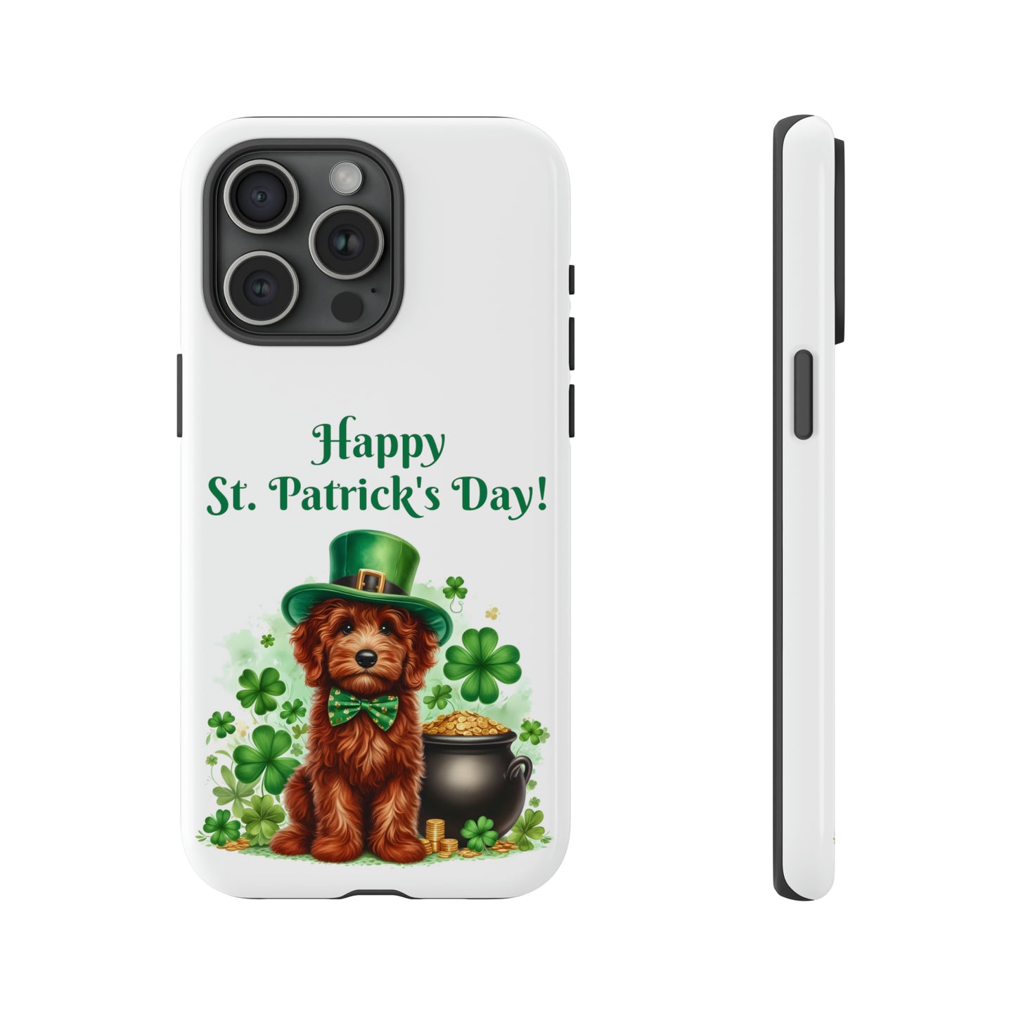 Happy Doodle St. Patrick's Day - Tough Cases - Apple iPhone, Samsung Galaxy, and Google Pixel