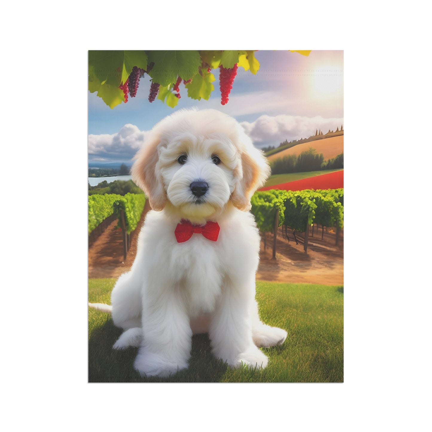 White Doodle at Winery - Garden & House Banner