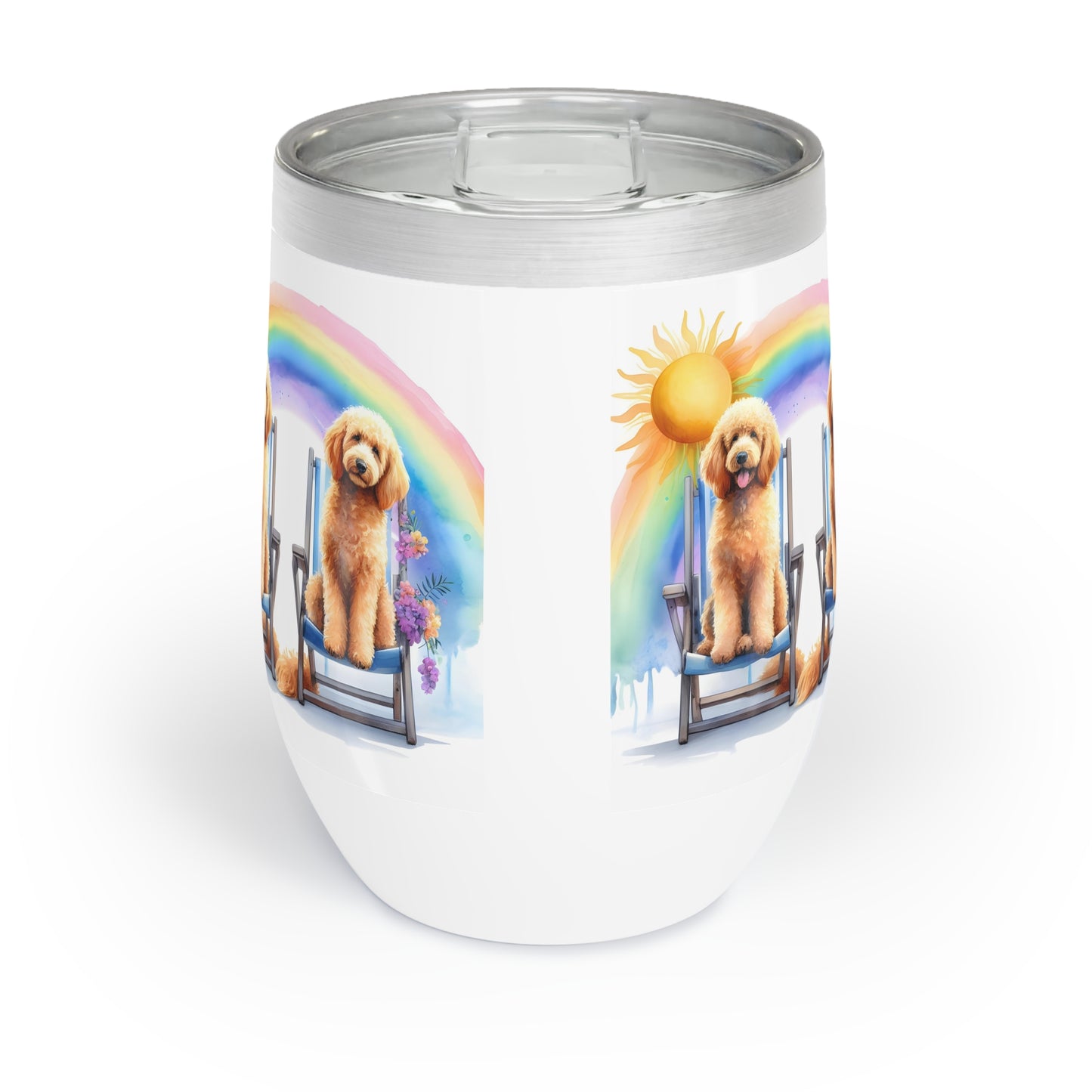 Beach Doodles Chill Wine Tumbler