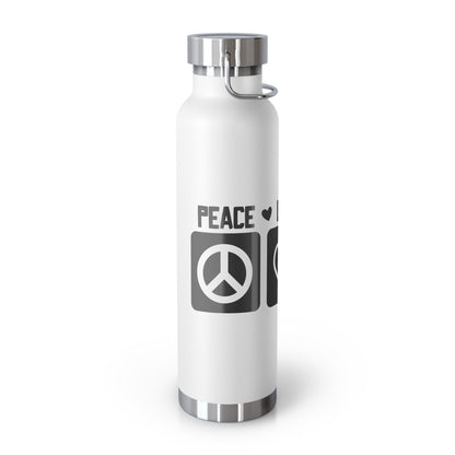 Peace Love Dogs Copper Vacuum Insulated Bottle, 22oz