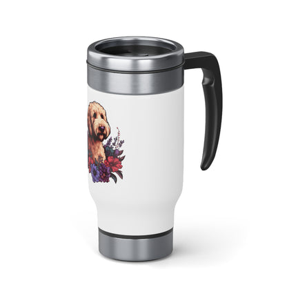 Doodle Stainless Steel Travel Mug with Handle, 14oz