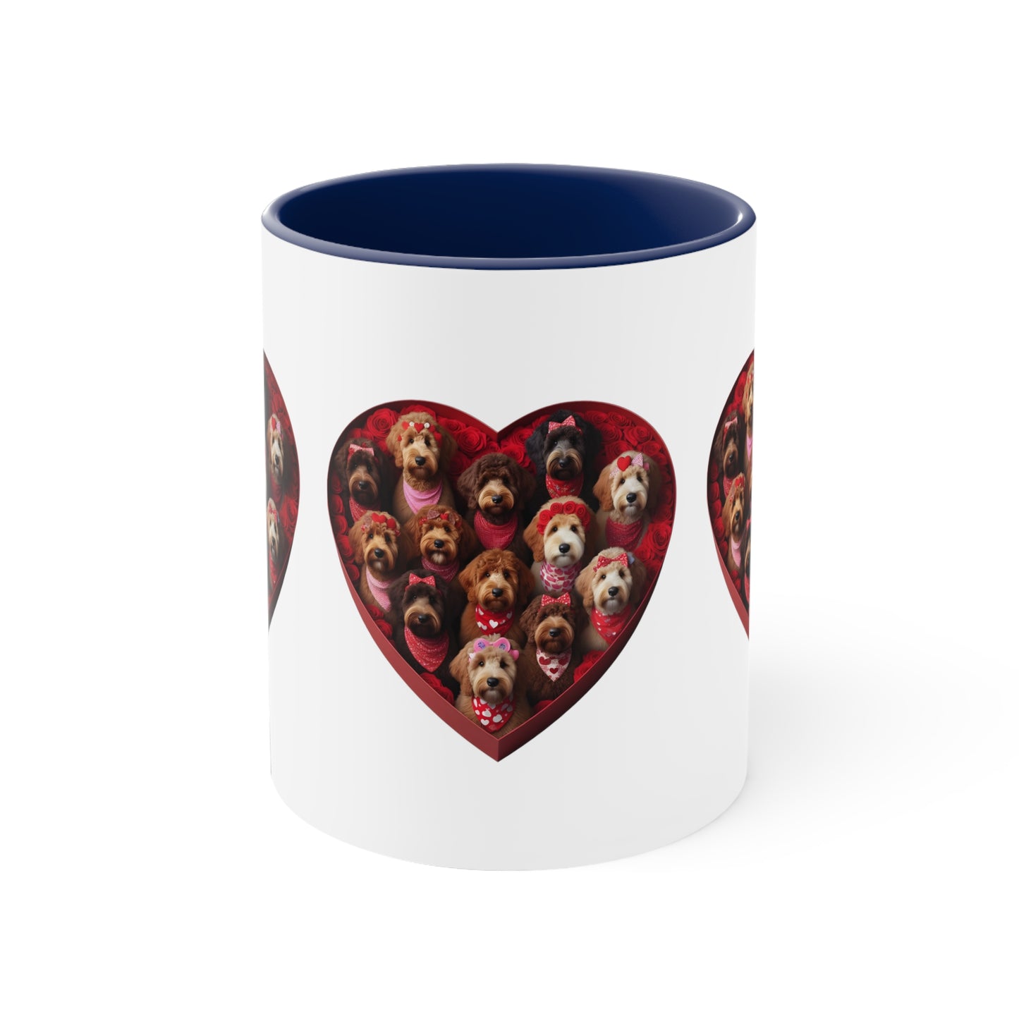 Life is like a box of Doodles - Valentine Accent Coffee Mug, 11oz