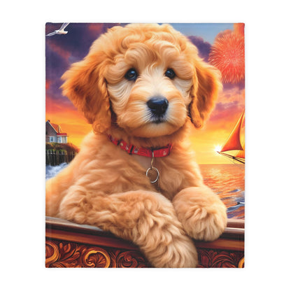 Doodle at Sunset - Velveteen MINKY Blanket (Two-sided print) - Nice!