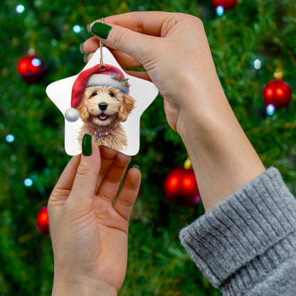 Doodle Puppy Ceramic Ornament, 4 Shapes