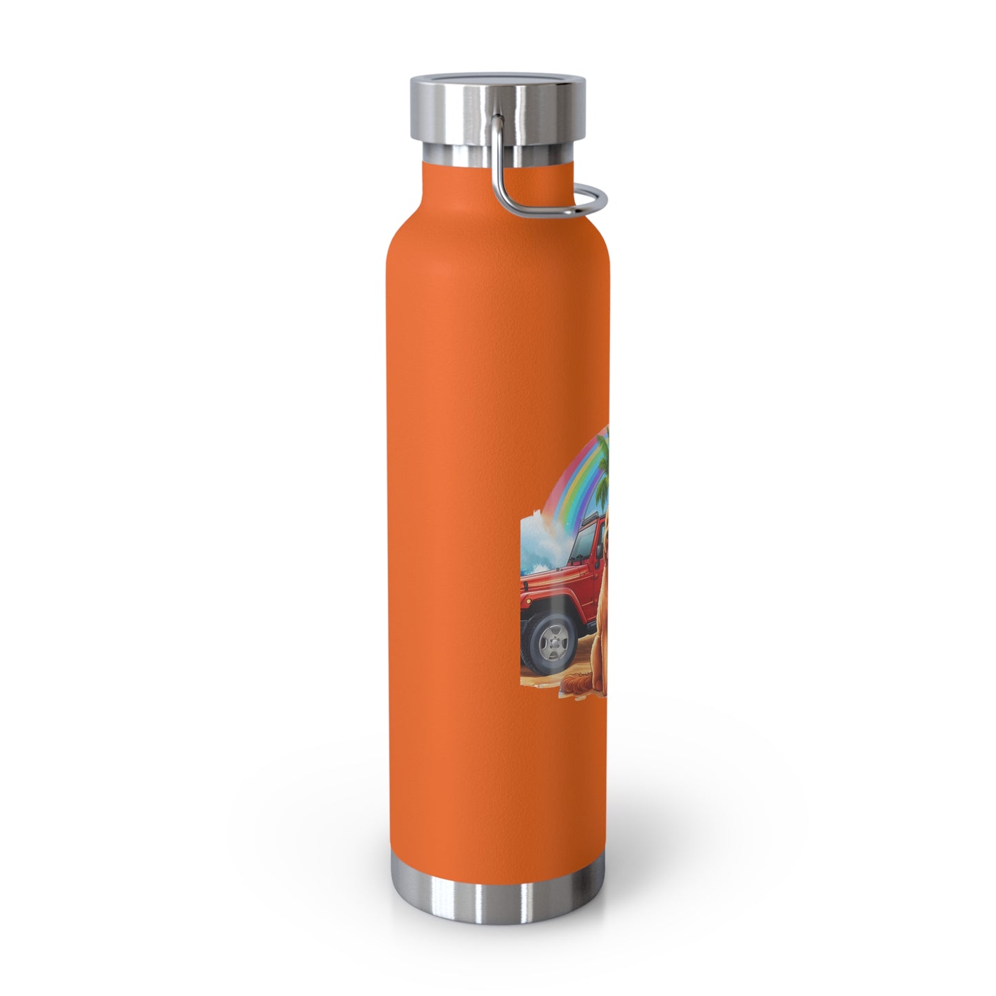 Jeep Beach Doodle Copper Vacuum Insulated Bottle, 22oz