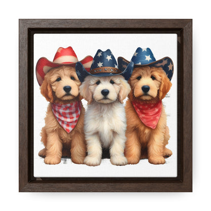 Patriotic Doodles Gallery Canvas - Wooden Square Frame - Nice!