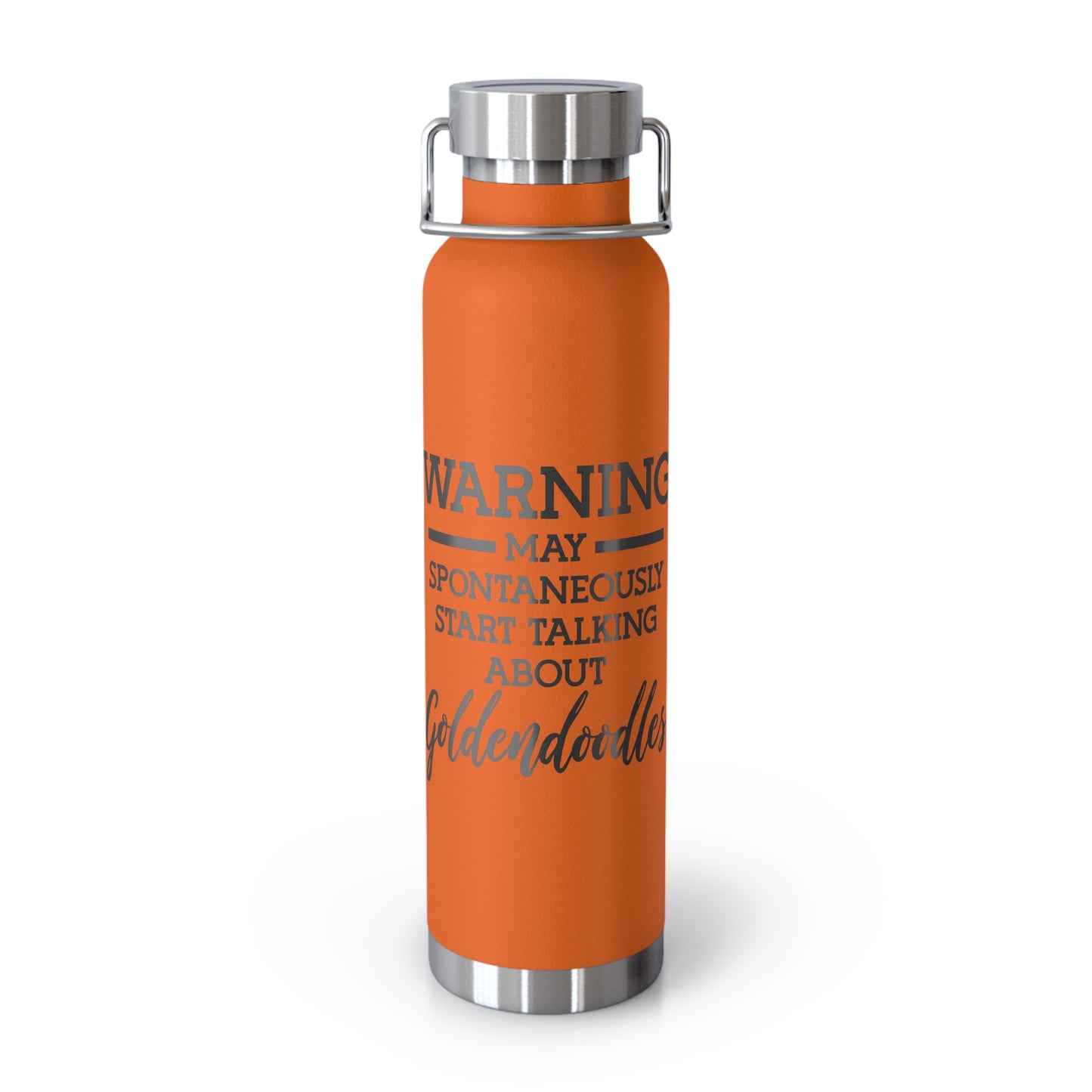 Warning Goldendoodles Copper Vacuum Insulated Bottle, 22oz