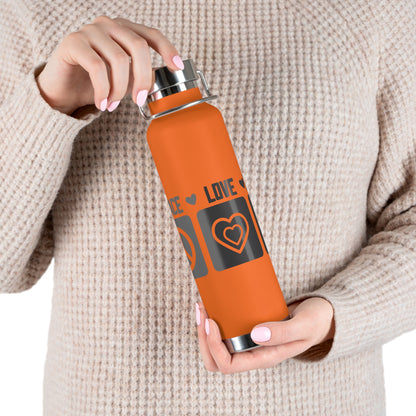 Peace Love Dogs Copper Vacuum Insulated Bottle, 22oz