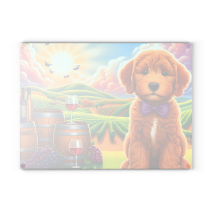 Doodle at Winery - Glass Cutting Board