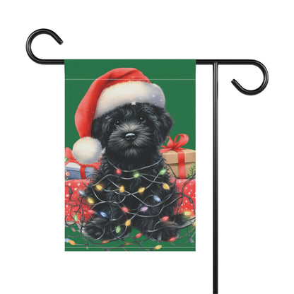 Christmas Black Doodle - Garden & House Banner